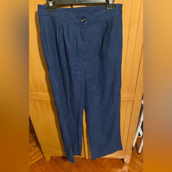 Stylish Corduroy Wide-Leg Pants/Large/blue - Picture 8 of 16
